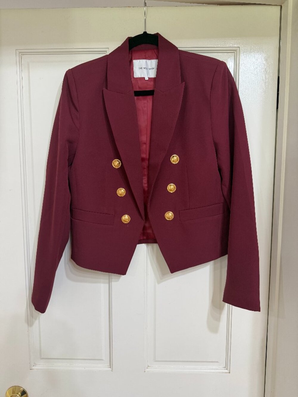 NEW Noli Shop Gabrielle Double Breasted Blazer - Merlot Medium